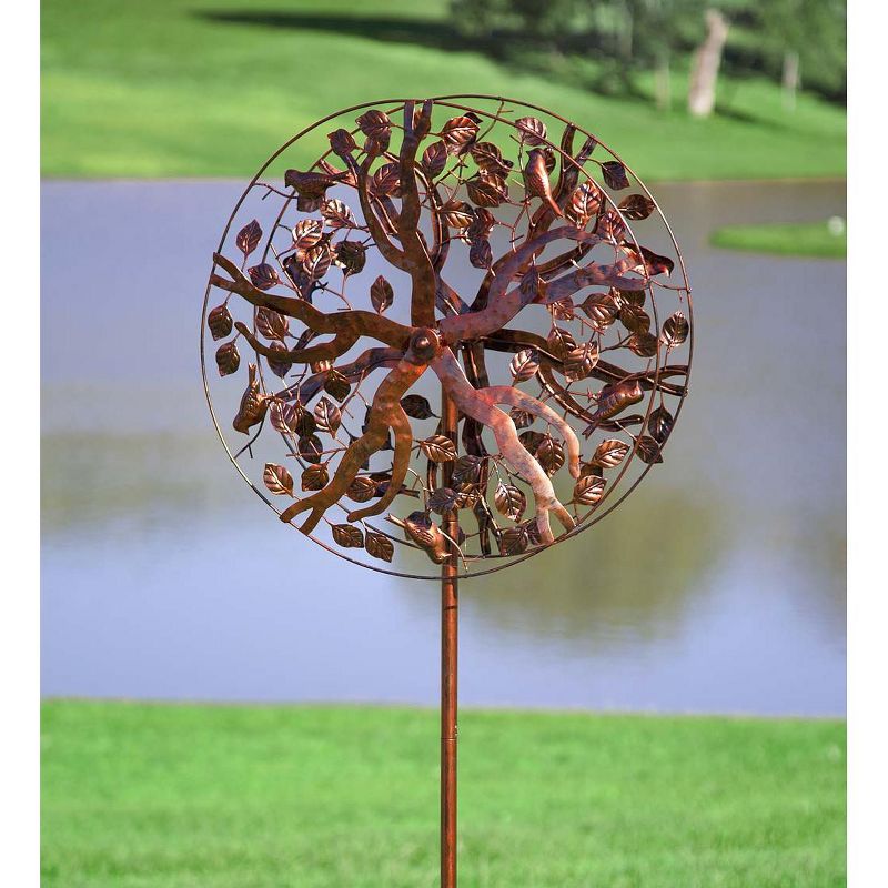 Wind & Weather Copper-Colored Tree of Life Metal Wind Spinner, 5 of 8