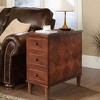 NicBex 23.62 Inch Nightstand with 3 Drawers,Modern Drawer Organizer with Square Pattern Decoration for Bedroom,Living Room,Brown - 4 of 4