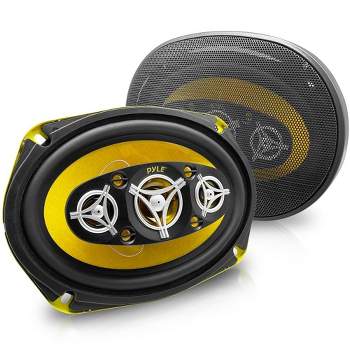 Pyle Car Eight Way Speaker System - Black & Yellow