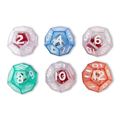 Koplow Games 12-Sided Double Dice, Set of 6, 3 Packs