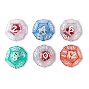 Koplow Games 12-Sided Double Dice, Set of 6, 3 Packs - 1 of 1