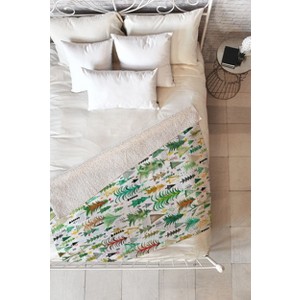 Ninola Design Colorful Christmas Trees Yuletide Fleece Blanket, 50x60 - Deny Designs - 1 of 2