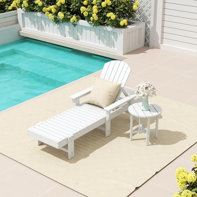 WestinTrends Dylan 2 Piece Adirondack Reclining Chaise Lounge With Arms