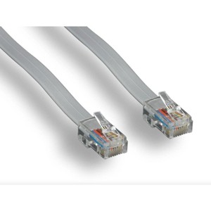 Monoprice Landline Telephone Cable - 7 Feet - RJ45(8P8C) Reverse for Voice - 1 of 4