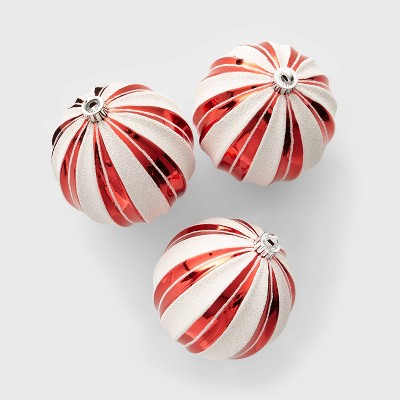 large red and white christmas ornaments