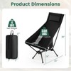 Costway Ultra-Lightweight Camping Chair Portable Lawn Chair w/Triangular Aluminum Frame - 3 of 4