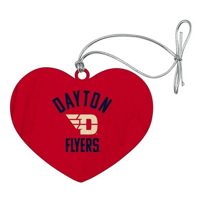 University of Dayton Official Logo Heart Love Wood Christmas Tree Holiday Ornament