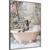 Amanti Art Zebra Bath Time by Niky Rahner Framed Canvas Wall Art - 2 of 4