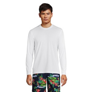 Lands' End Men's Long Sleeve Swim Tee Rash Guard - 1 of 4