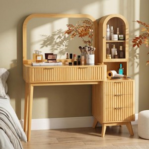 modern wooden dressing table with mirror 48