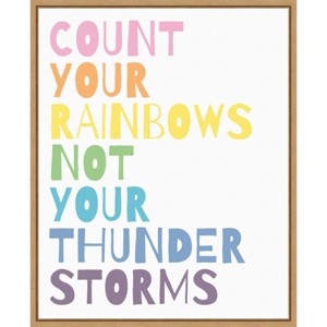 16" x 20" Count Your Rainbows by Wild Apple Portfolio Framed Wall Canvas - Amanti Art: Inspirational Modern Decor - 1 of 4