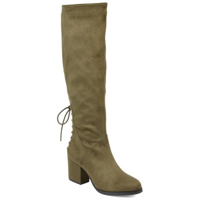 Journee Collection Womens Leeda Block Heel Knee High Boots