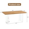 CENGHU Modern Minimalist Rectangular Wooden Dining Table with Acrylic Legs, Computer Desk, Kitchen Table, Coffee Table for Home and Restaurant - 3 of 4