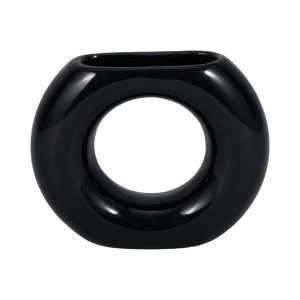 Sagebrook Home 5" Vase Contemporary Abstract Donut Cut-Out Vase Decorative Home or Office - 1 of 4