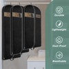 HOMLUX 43" Larget Garment Storage Bags with Extra Shoe Bag for Suit Travel Hanging Clothes, Black - 4 of 4