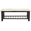 PAGED Coffee Table with Shelf, Contemporary Living Room Table with Faux Marble Top, Center Table for Living Room, Study - 3 of 4