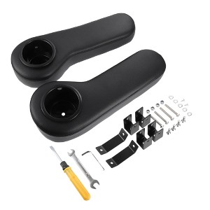 Unique Bargains Rear Seat  Golf Cart Arm Rest Cup Holder Black for EZGO for Club Car for Yamaha - 1 of 4