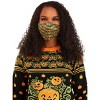 HalloweenCostumes.com One Size Fits Most   Pumpkins Pattern Sublimated Adult Face Mask, Black/Orange/Green - 2 of 4