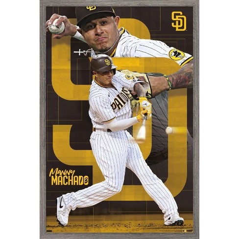 Trends International Mlb San Diego Padres - Manny Machado 22 Framed Wall  Poster Prints Barnwood Framed Version 22.375 X 34 : Target