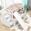 Streamdale Twin over Full Bunk Bed with Drawers, Storage and Slide, Multifunction, White - image 2 of 4