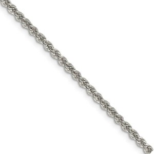 Black Bow Jewelry Sterling Silver 2.5mm Solid Rope Chain Anklet - 1 of 4