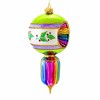 Huras Family 7.0 Inch Jolly Holly Joy Merry & Bright Fluted Reflector Drop Tree Ornaments - 4 of 4