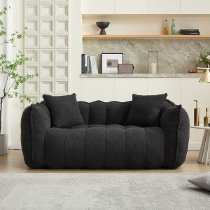 Sapphtopaz 5-Foot Bean Bag Chair High Resilience Foam Chenille Bean Bag Chairs for Adult Sofa Chair for Two Accent Chair for Living Room, Bedroom - 1 of 4
