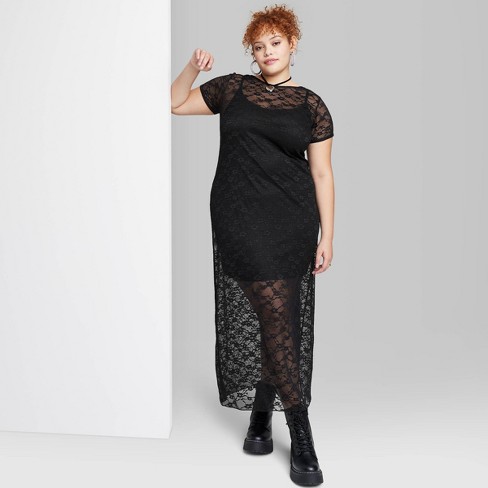 Women's Maxi Dress - Wild Fable™ Black Lace 2x : Target