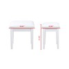 Cesicia Vanity Stool Makeup Bench, Dressing Stool with Cushion, White - 3 of 4