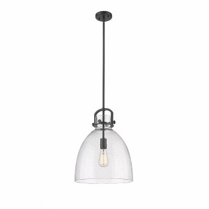 Newton Bell - 1 Light Stem Hung Pendant In Industrial Style-20.25 Inches Tall and 14 Inches Wide - 1 of 1