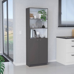 VYNXARIA Vinton 2-Door Bookcase with Upper Shelves - Stylish Storage Solution - 1 of 4