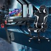 Costway Z-Shaped Racing Style Desk &  Massage Gaming Chair Set for Home Office - 2 of 4