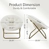 DOMETOUR 1Pc Comfortable Disc Chair Faux Fur Chair for Bedroom Living Room and Dorm - 2 of 4