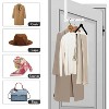 LunaLulinlk 1 Pack Over Door Hook Hanger, Foldable Over Door Hanger, Heavy Duty & Space Saving, Ideal for Clothes, Coats, Towels & Robes, White - 3 of 4