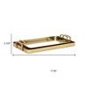 HomeRoots Set of Two Gold And Mirrored Glass Handmade Serving Trays - 3 of 4