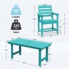 Hyleory 7pc Outdoor Dining Set, 66.9'' Rectangular Table w/Umbrella Hole and 6 Chairs - 4 of 4