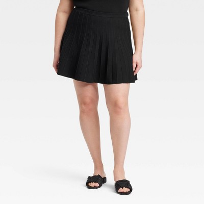 Women's Pleated Mini Sweater Skirt - A New Day™