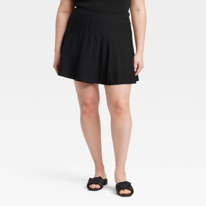 Women's Pleated Mini Sweater Skirt - A New Day™ - 1 of 3