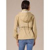 INSPIRE CHIC Women's Zip Front Windbreaker Lightweight Outdoor Hiking Hooded Jacket - 4 of 4
