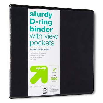 3 Ring Binders, 6 Inch D Ring Heavy Duty Large Binder with Pockets
