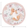Sweet Jojo Designs Girl Baby Tummy Time Playmat Watercolor Floral Pink Grey and White - 4 of 4