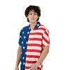 Stars & Stripes United States Flag Men's Collared Button-Up Short Sleeve Shirt - 2 of 2