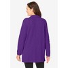Woman Within Plus Size French Terry Quarter-Zip Sweatshirt - 3 of 4