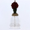Jim Shore 4.75 In Poinsettia Glass Bell Ornament Christmas Tree Ornaments - 2 of 2