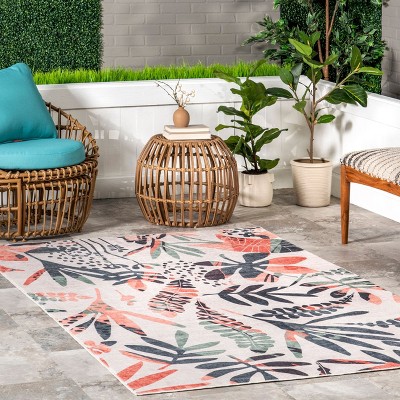Mara Multicolor Floral Washable Synthetic Area Rug