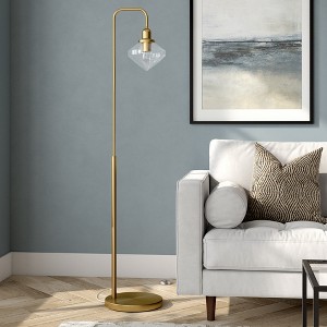 Hudson and Canal Arc Floor Lamp with Novelty Glass Shade - 1 of 4