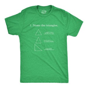 Mens Name The Triangles Funny Math T Shirt Sarcasm Novelty I Love Math Graphic - Crazy Dog Men's T Shirt - 1 of 4