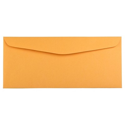 JAM Paper Recycled #14 Envelopes 5" x 11 1/2" Brown Kraft Manila 1633182