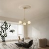 PAKOKULA 25.59 in. 3-Light Gold Sputnik Chandelier Mid-Century Kitchen PendantLight with Opal Glass Shade - 4 of 4