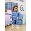 Dress Along Dolly Easter Bunny Pajamas Doll Outfit for 18" Dolls (3 Piece Set) - Rabbit Shirt, Pants & Slippers - Easter Basket Stuffer for Girls - 3 of 4